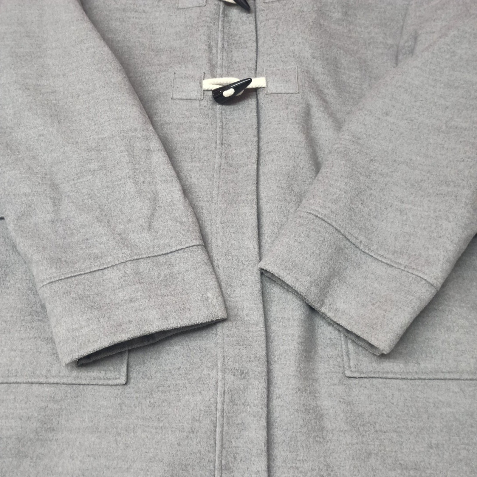 Asos Skirted Duffle Coat Swing Jacket Hooded Toggle Women's Plus Size 26 Gray — image 3 of 8